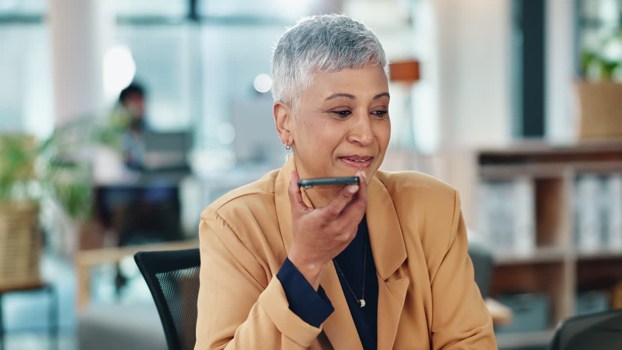 Businesswoman talking on the phone in an office