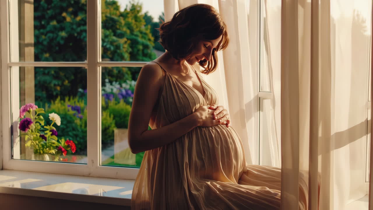 Pregnant Woman by the Window