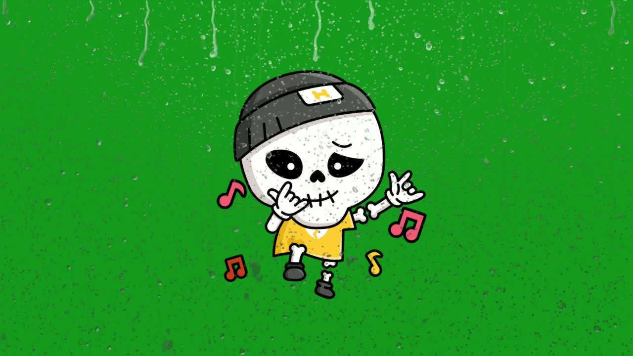 Scary halloween animation green screen motion graphics