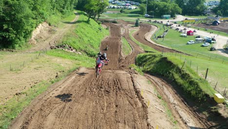 motocross racing aerial view