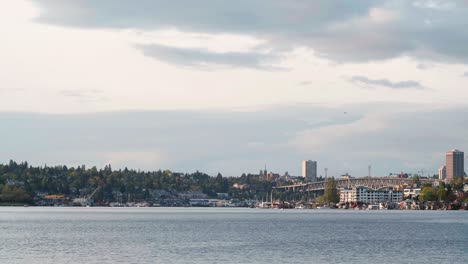 seattle, washington background water bridge sky