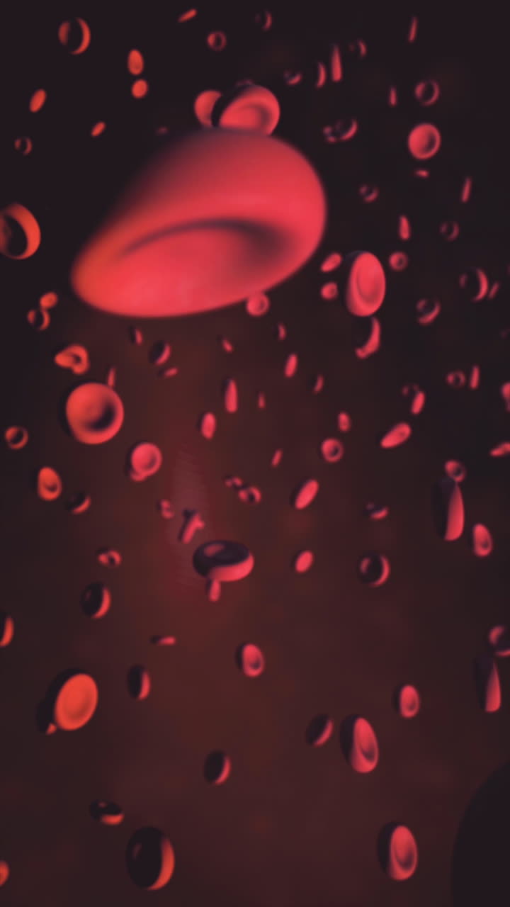 glóbulos rojos en movimiento