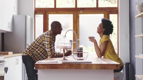 family spending time at home together