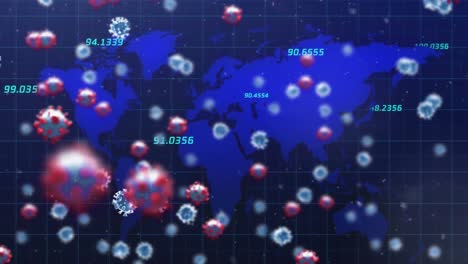 Animation-of-covid-19-cells-and-numbers-processing-over-world-map