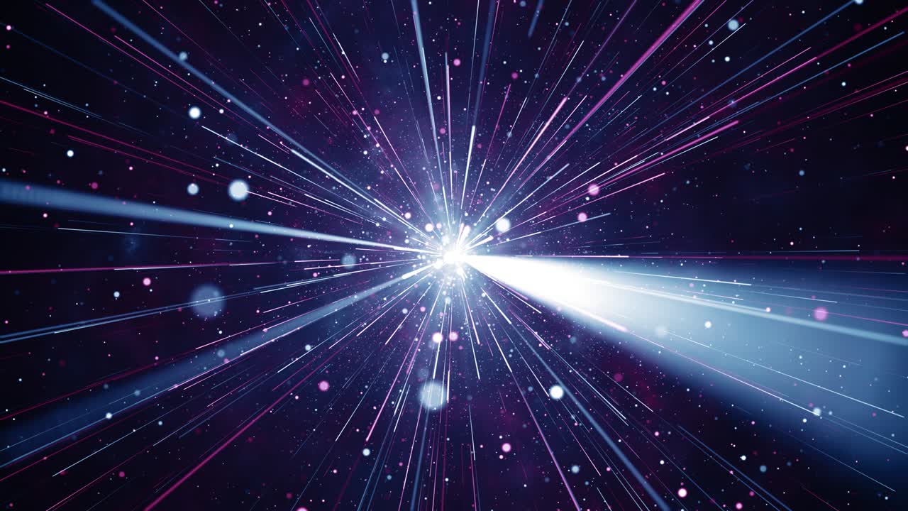 partículas azul rosa evento juego tráiler títulos escenario de concierto cinematográfico bucle de fondo