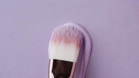 Purple Makeup Swatch and Brush