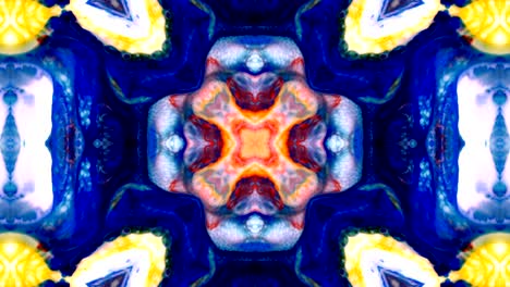 abstract kaleidoscope movement geometric circle and star shapes