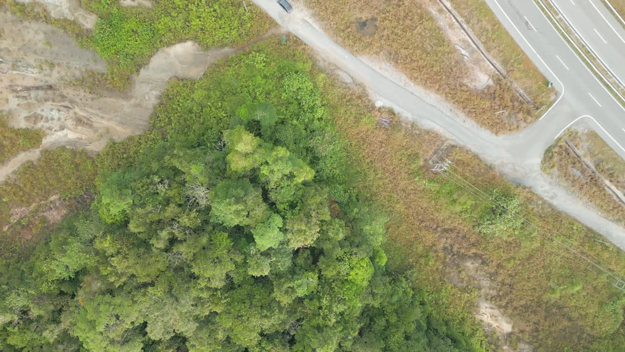 Beautiful Drone View Of Bau To Lundu Pan Borneo Highway During Morning Sunset With Mountain And Valley, Green Forest,Sarawak, Borneo.