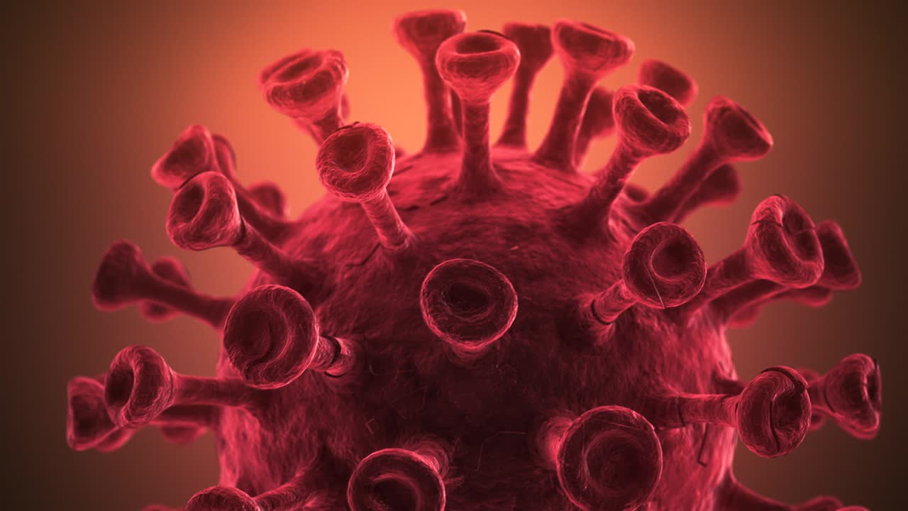 animación del ciclo de fondo del concepto del coronavirus covid-19