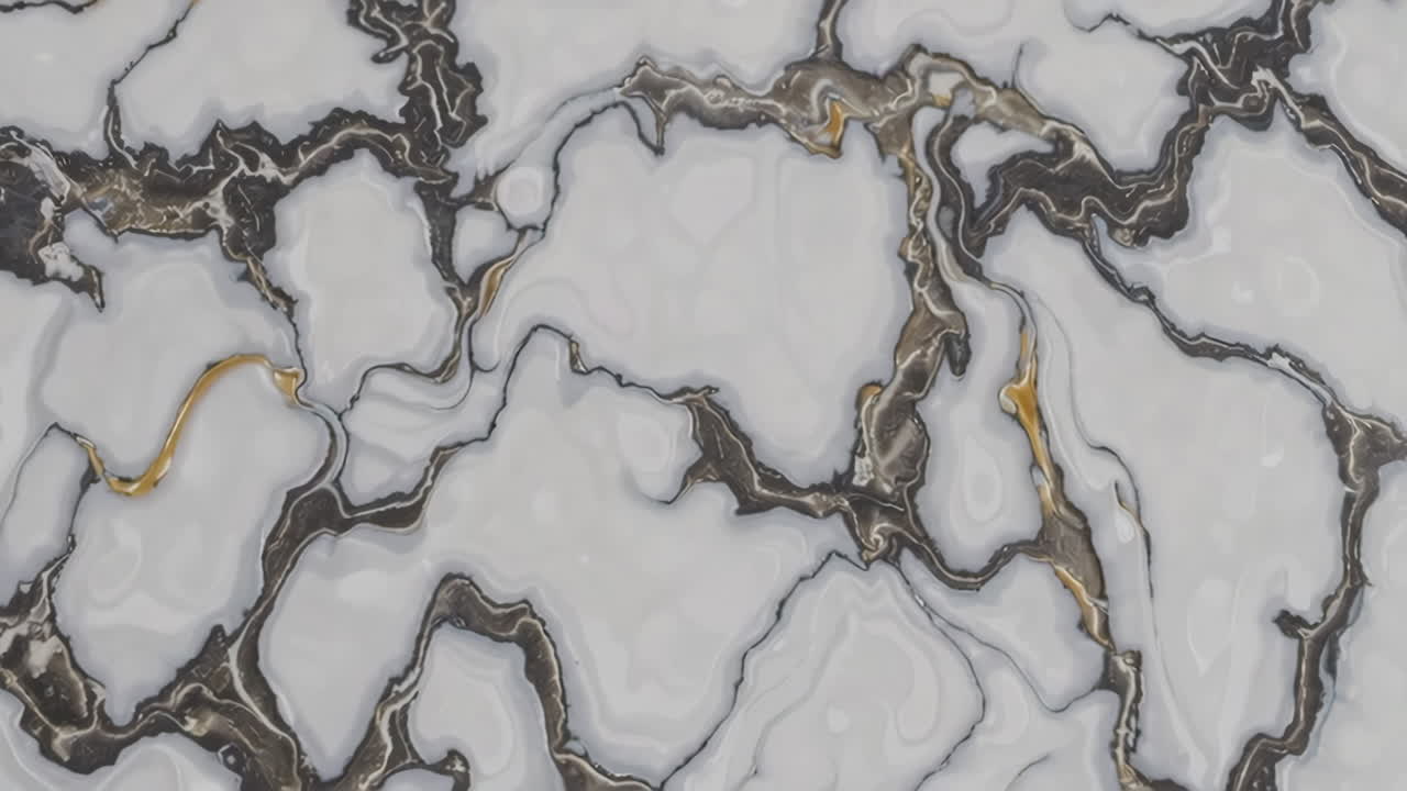 White Marble with Black Veins and Gold Details
