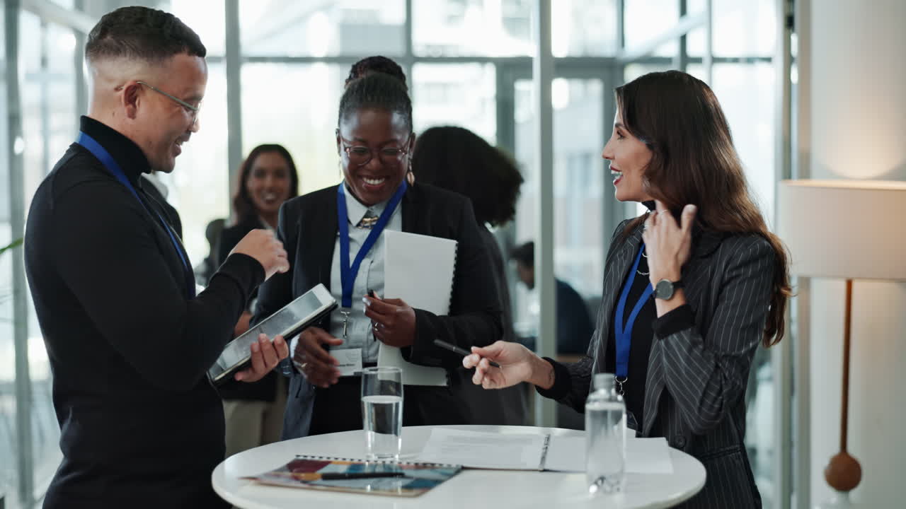 Business Professionals Networking at a Corporate Event