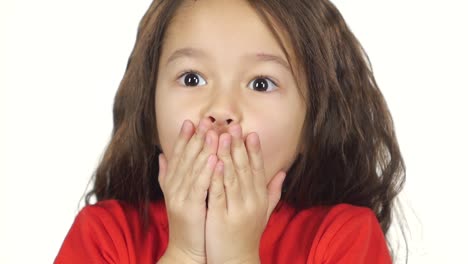 close up of a child expressing surprise