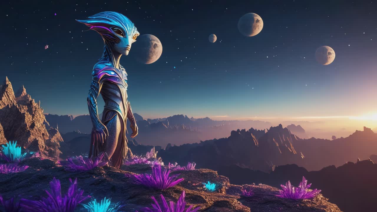 An Alien Explorer on an Alien Planet