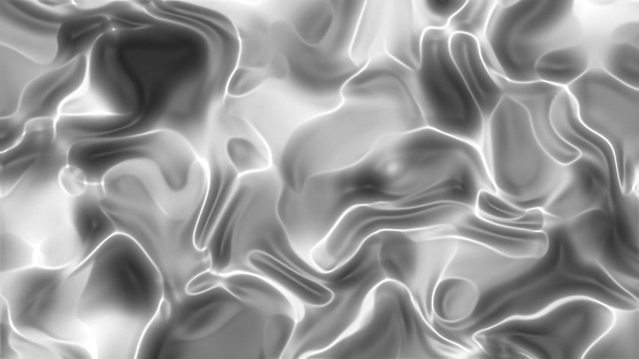 Sfondo astratto con movimento liquido in argento monocromatico