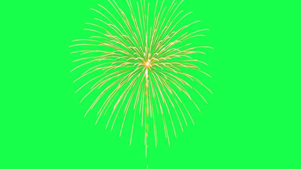 Vibrant fireworks backdrop animation, transparent 4K video, green screen