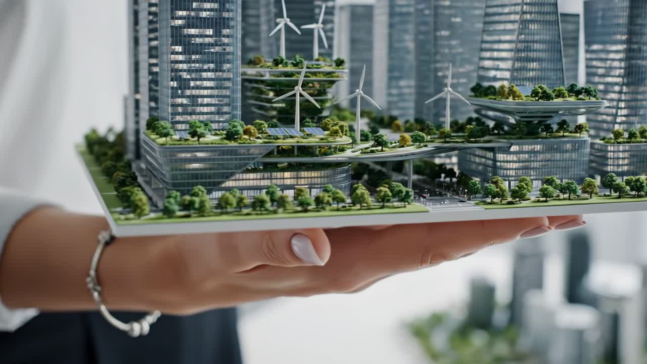 Eco-Friendly Futuristic City Model