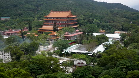 small monetary or buddhist temple in small village in asia