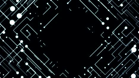 abstract digital motherboard rhombus frame with black background