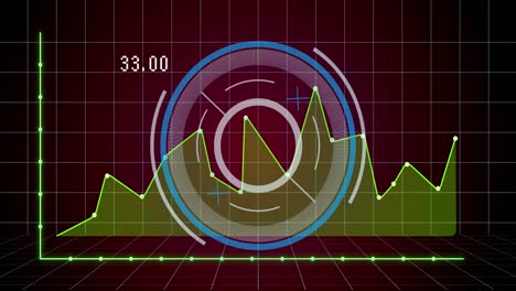 animación del procesamiento de datos a través del escaneo de alcance en la red