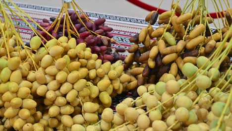 fresh emirati dates displayed during the dates festival in the united arab emirates