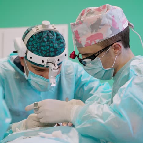 surgeons doing surgery in hospital