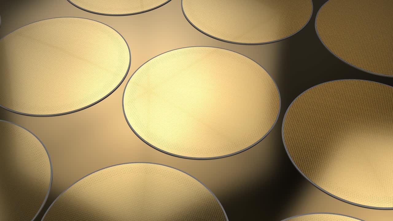Wafer di silicio per la produzione di semiconduttori, filmato 4K.