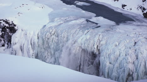 Gulfoss-iceland-landmark-frozen-winter-snow-landscape-fall-waterfall