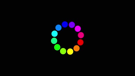 rueda de color de círculo animado para fondos de gráficos y videos