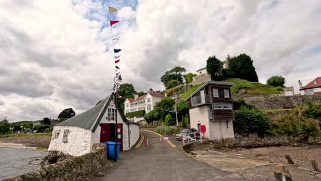 charming coastal town with historic buildings