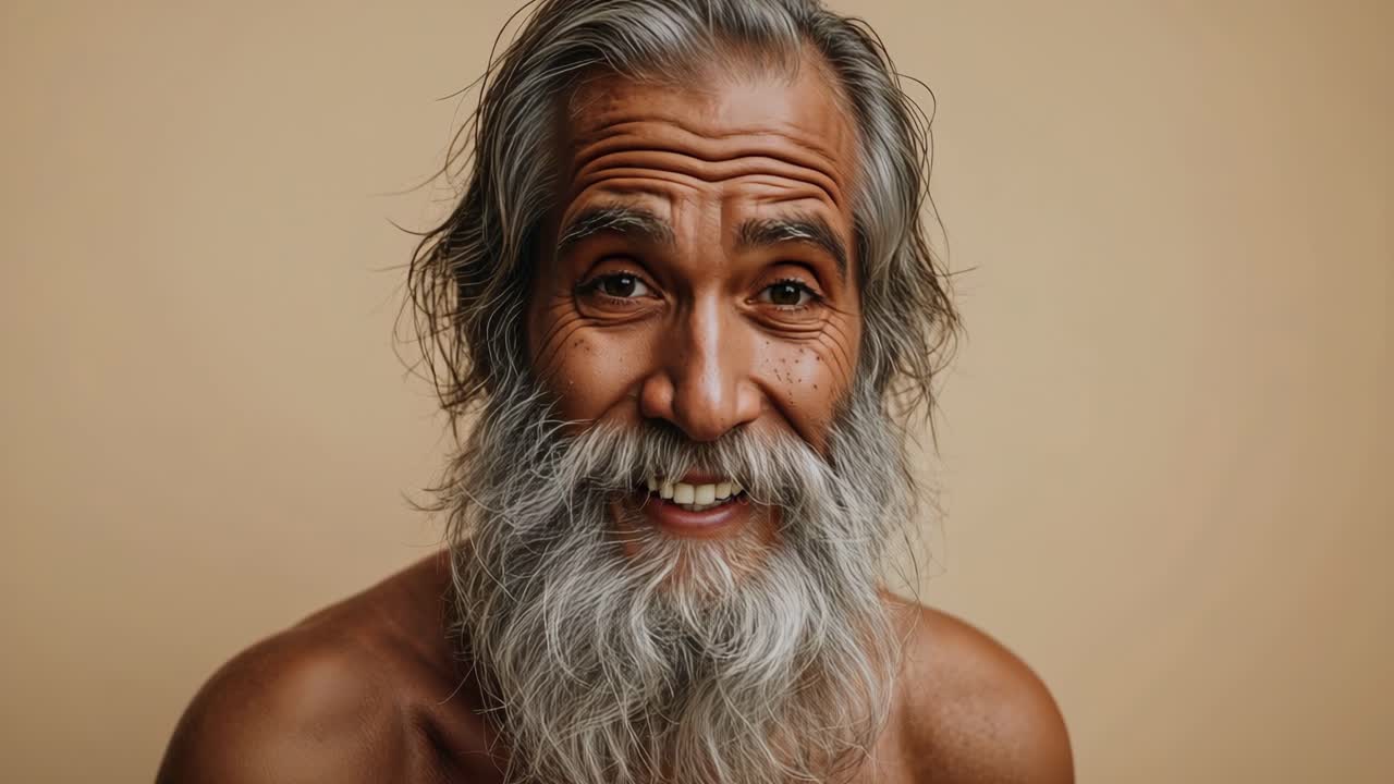 Portrait of an elderly man with a gray beard