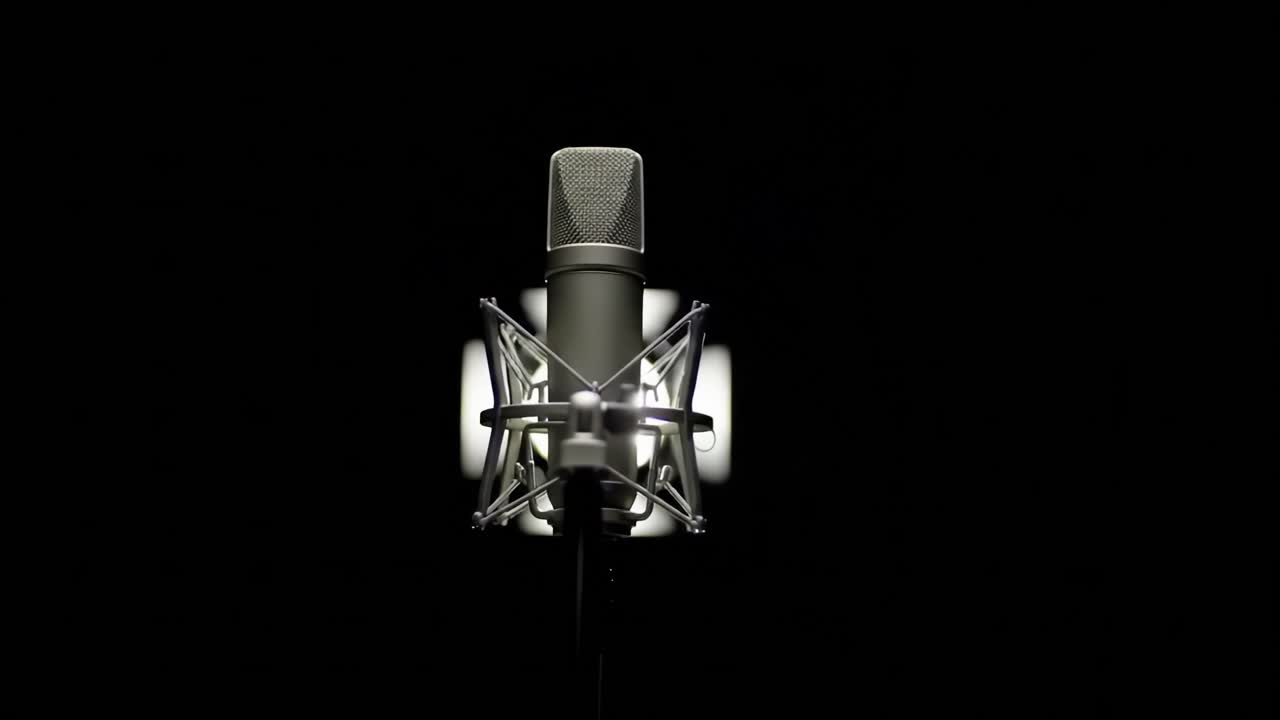 Illuminated Microphone: A Stunning Visual Representation of Music Creation and Performance, Capture the Essence of Sound with This Superb Setup Highlighted in Light