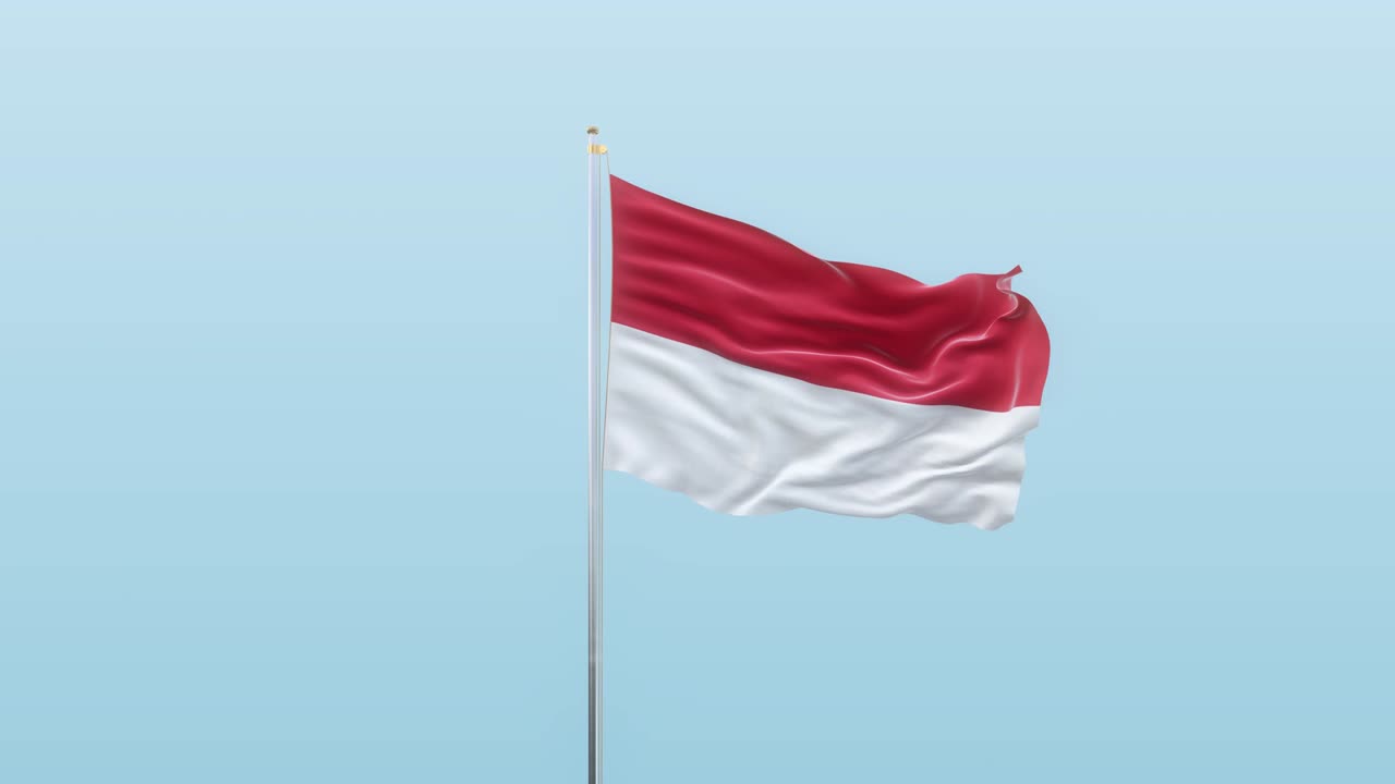 bandera de indonesia con alfa y fondo con diferentes ángulos de movimiento