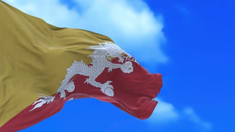 seamless loop of bhutan flag.