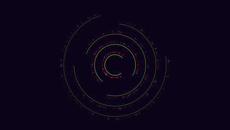 a mesmerizing red spiral pattern consisting of intersecting lines set against a dark background. the lines create an intricate circular design that draws the eye in with its unique symmetry