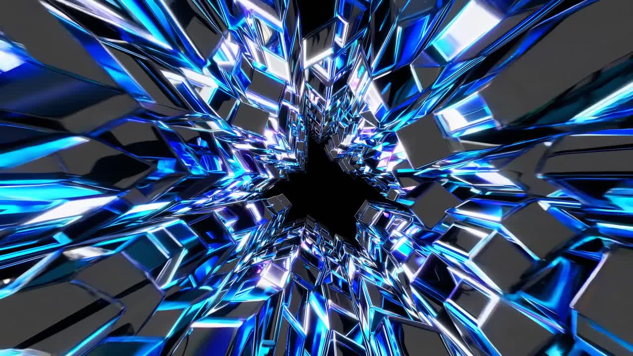 túnel de cristal resplandeciente abstracto