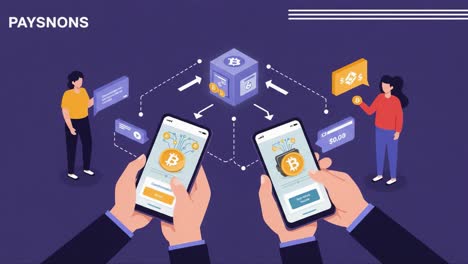 exploring digital transactions: a visual guide to cryptocurrency wallets, mobile payments, and blockchain interactions with engaging interfaces