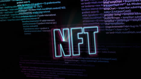 Animación-De-Nft-Sobre-Procesamiento-De-Datos-Y-Fondo-Negro