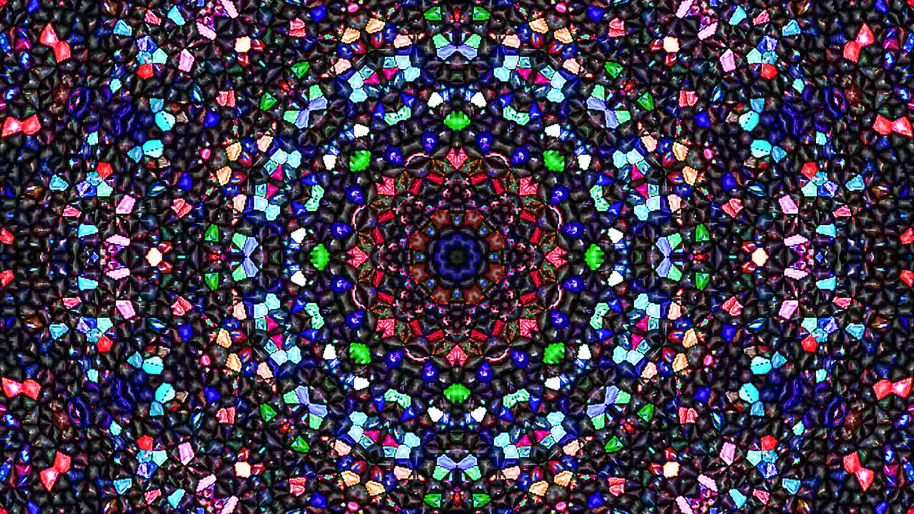 luz abstracta brillante que gobierna el color completo, caleidoscopio, fondo negro