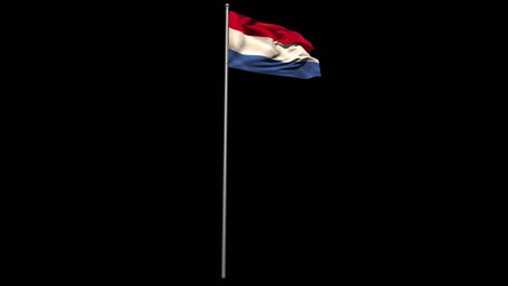 Netherlands-national-flag-waving-on-flagpole