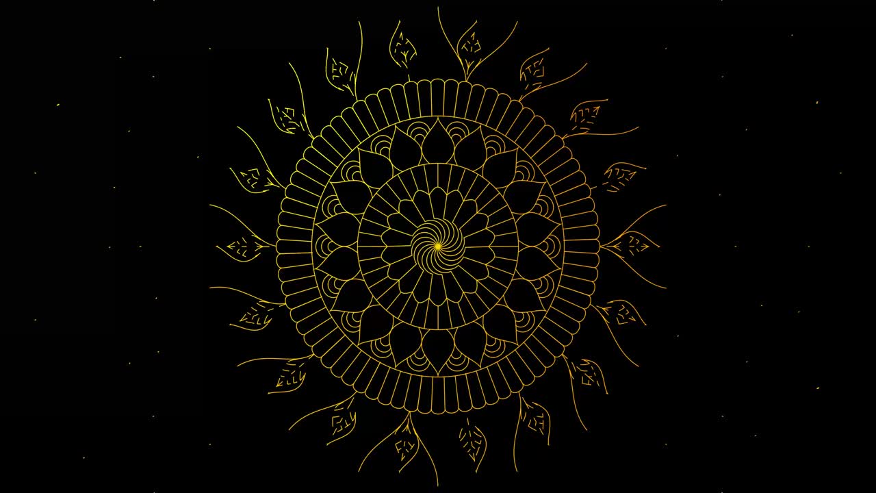 abstracto ornamental digital dibujado a mano mandala de color oro. imágenes florales vintage elementos decorativos patrón islámico oriental