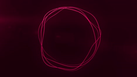 ultra hd 4k abstracto 3d render círculo de neón. marrón brillante, círculos de neón rojo abstracto futurista fondo de movimiento de alta tecnología. video animación 3d. 3840x2160