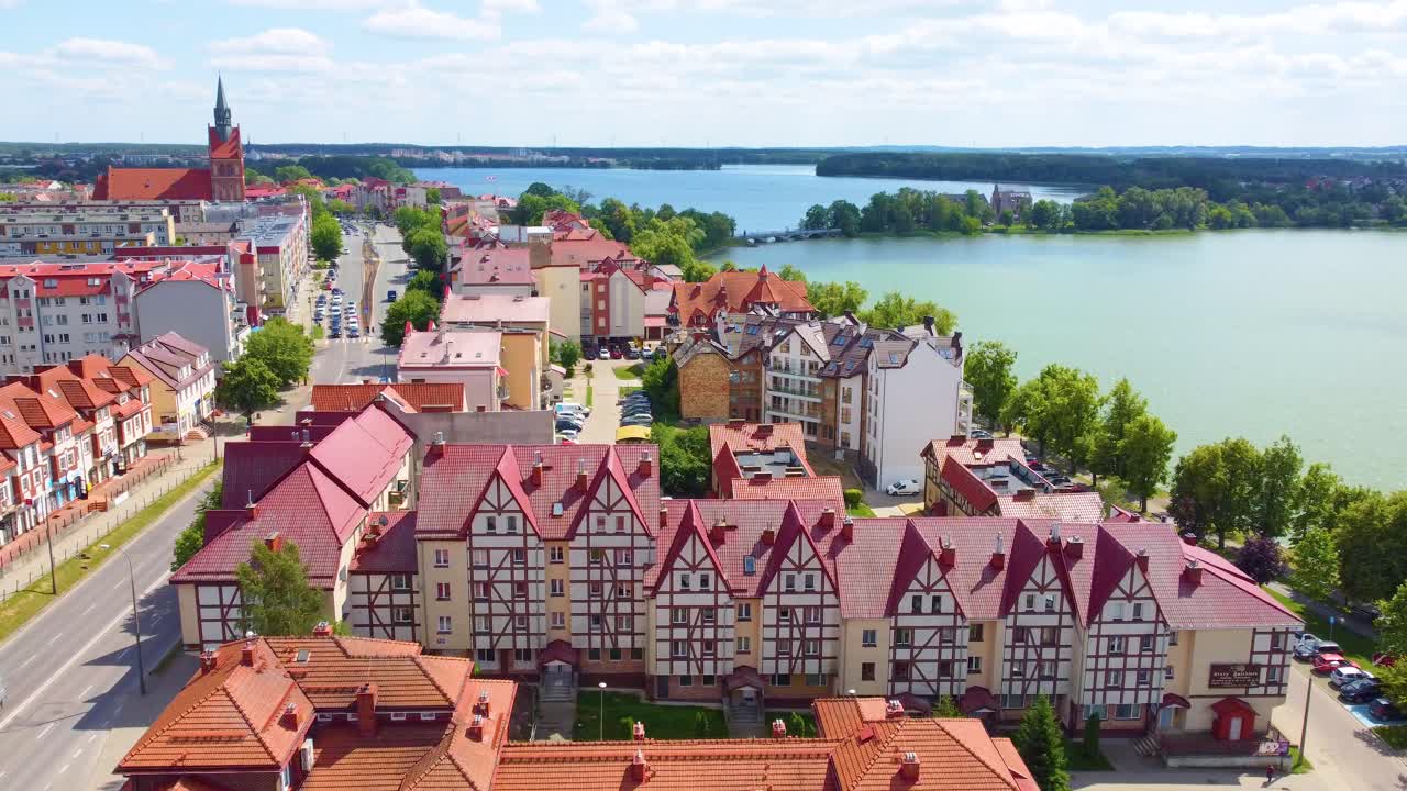 Long Line of Duplexes Lined Up Against Each Other in Northern Poland