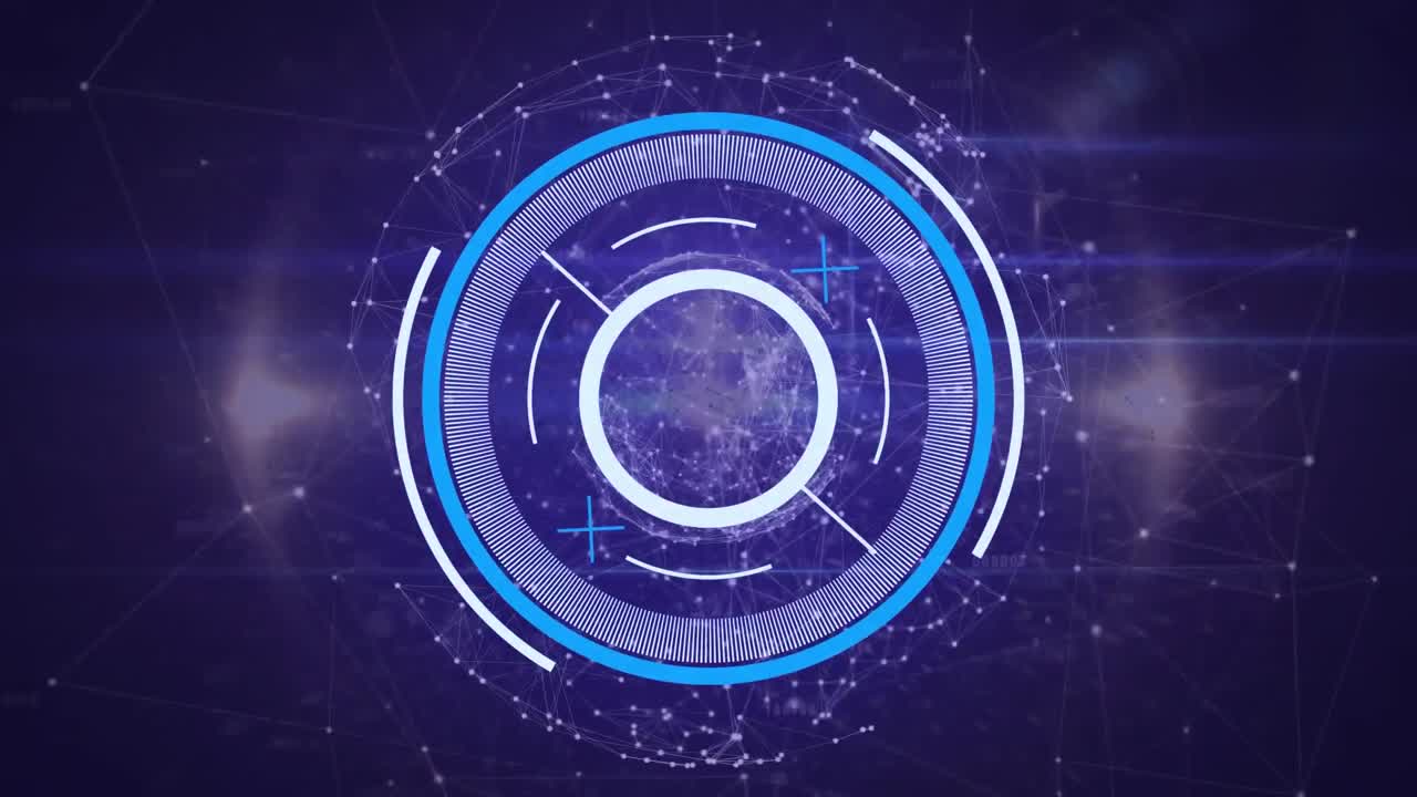 어두운 배경에서 스 ⁇  스캐닝 데이터 처리의 애니메이션