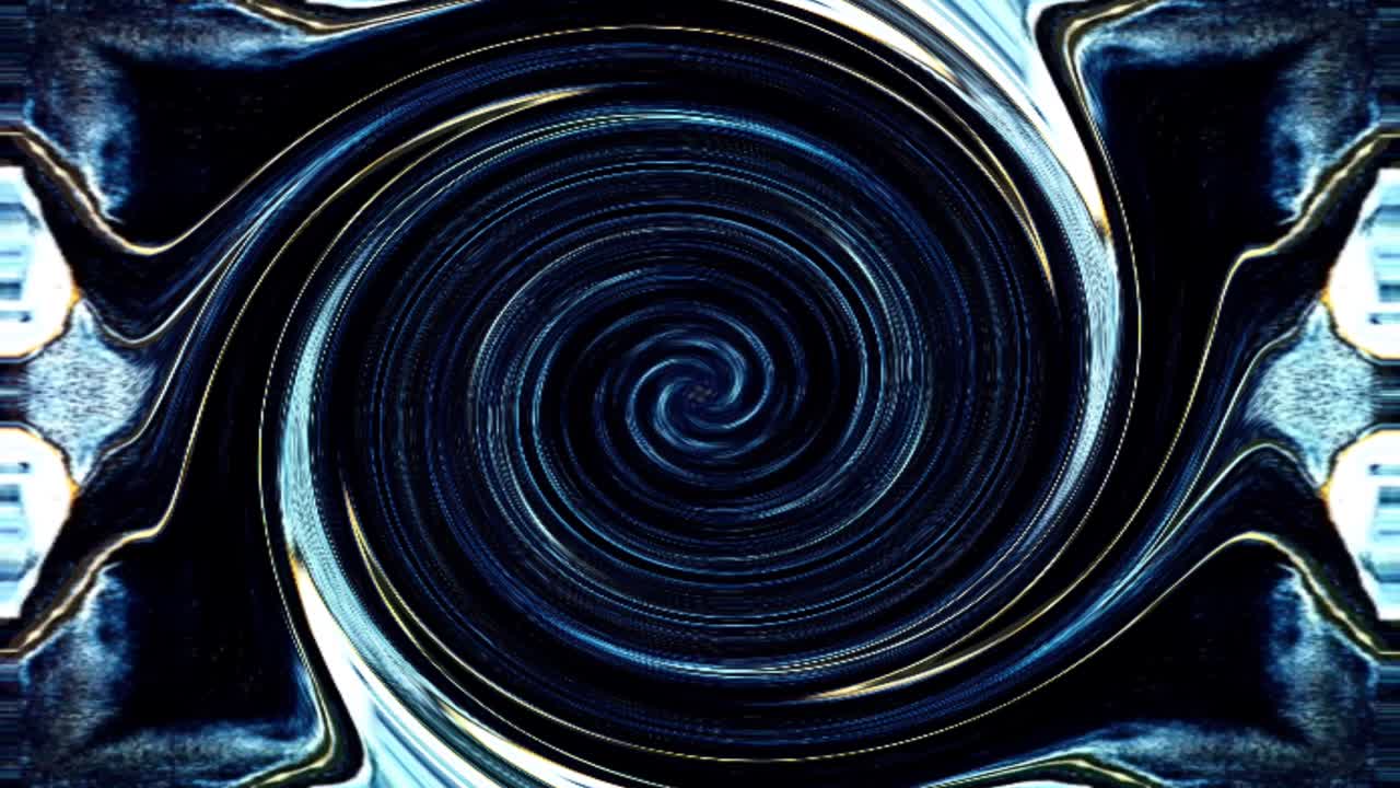 hermosas líneas fractales coloridas único patrón de remolino oscuro fondo de movimiento.