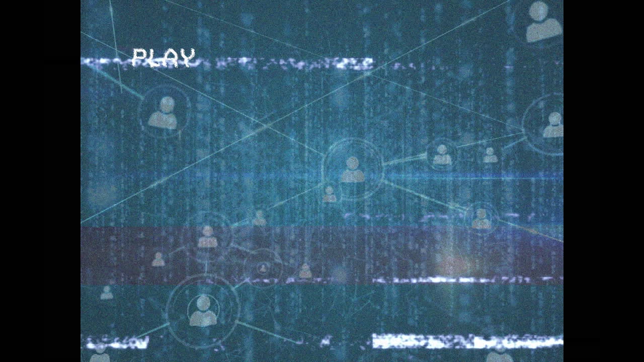 아이콘으로 연결 네트워크를 통해 간섭의 애니메이션