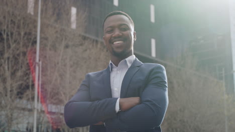 motivated, inspired and confident business man