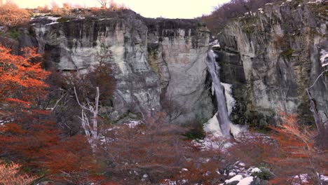 chorrillo del salto near el chalten in los glaciares national park, famous trekking and landmark. patagonia, argentina