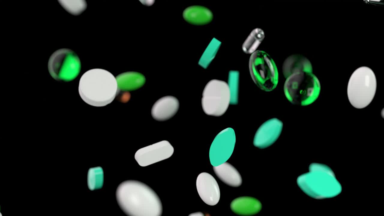 pastillas animadas que caen