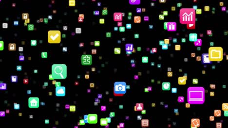 technology icon network symbol digital devices on the internet background