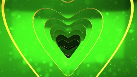 green heart to love tunnel for loop